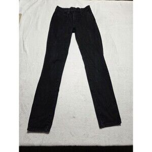 Levis 721 High Rise Skinny Denim Jeans Women's Size Tag 27x30 Black Ladies